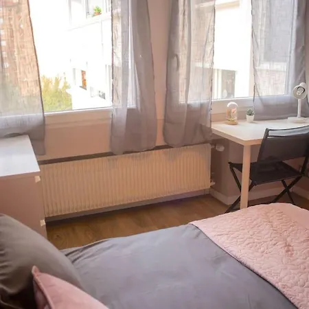 Appartement T2 Cosy & Moderne Avec Parking Prive Gratuit A Villeurbanne